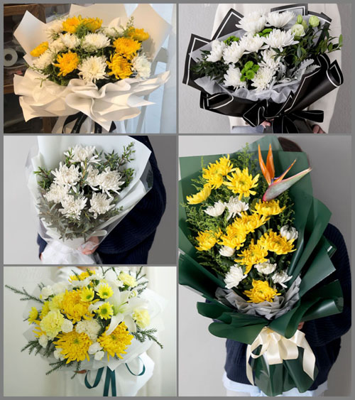 广东梅州市丰顺县大龙华镇岗背村白事花束代送